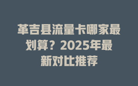革吉县流量卡哪家最划算？2025年最新对比推荐