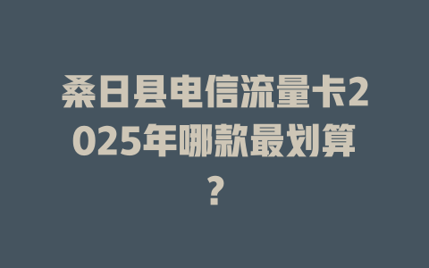 桑日县电信流量卡2025年哪款最划算？