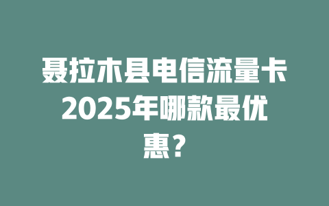 聂拉木县电信流量卡2025年哪款最优惠？