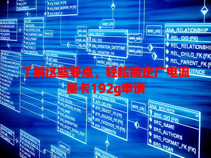 了解这些要点，轻松搞定广电流量卡192g申请