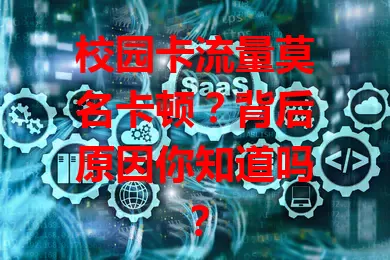 校园卡流量莫名卡顿？背后原因你知道吗？