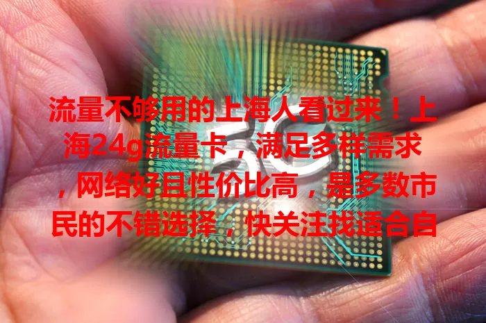 流量不够用的上海人看过来！上海24g流量卡，满足多样需求，网络好且性价比高，是多数市民的不错选择，快关注找适合自己的流量方案