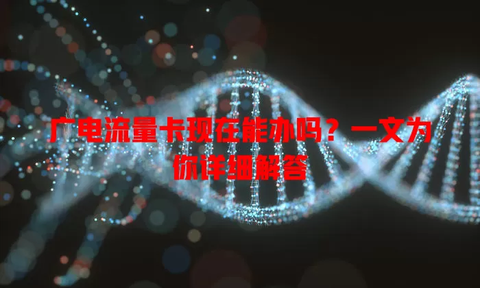 广电流量卡现在能办吗？一文为你详细解答