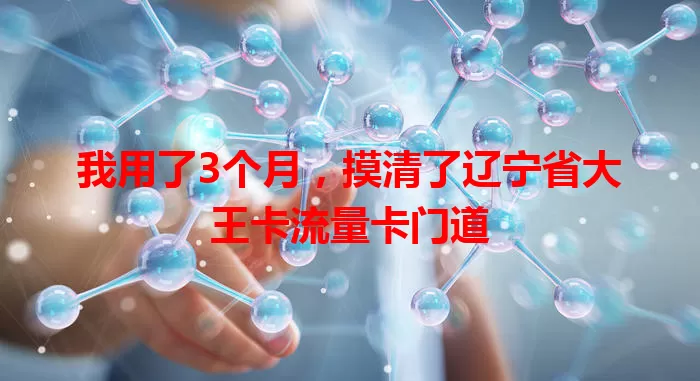 我用了3个月，摸清了辽宁省大王卡流量卡门道