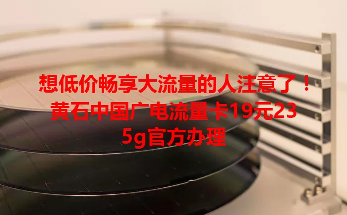 想低价畅享大流量的人注意了！黄石中国广电流量卡19元235g官方办理