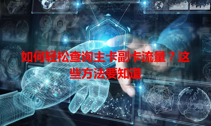 如何轻松查询主卡副卡流量？这些方法要知道