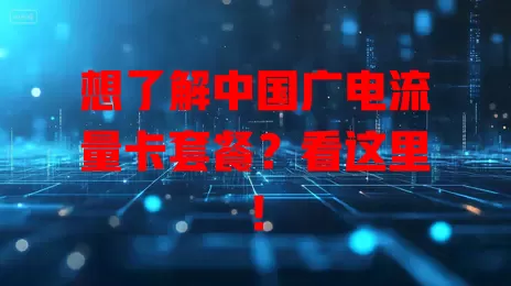 想了解中国广电流量卡套餐？看这里！