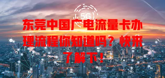 东莞中国广电流量卡办理流程你知道吗？快来了解下！