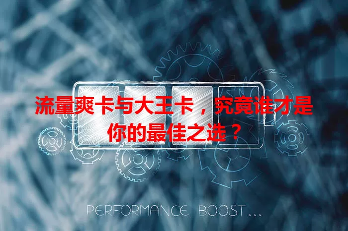 流量爽卡与大王卡，究竟谁才是你的最佳之选？