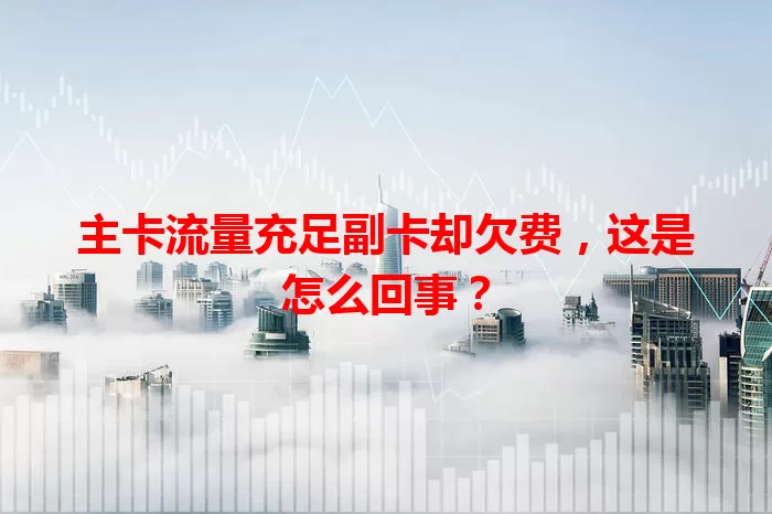 主卡流量充足副卡却欠费，这是怎么回事？