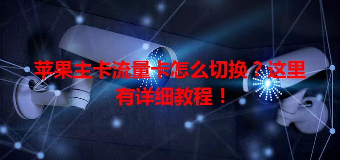 苹果主卡流量卡怎么切换？这里有详细教程！