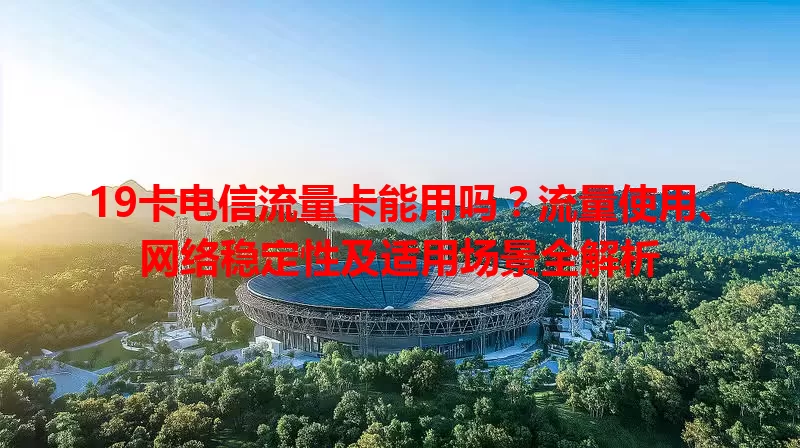 19卡电信流量卡能用吗？流量使用、网络稳定性及适用场景全解析