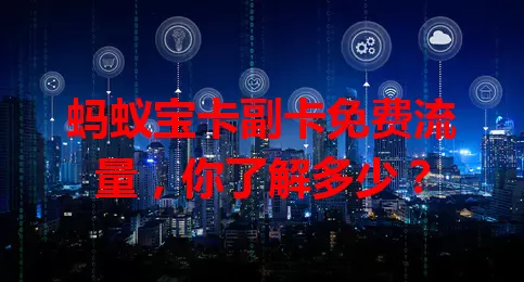 蚂蚁宝卡副卡免费流量，你了解多少？