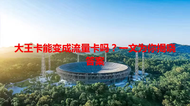 大王卡能变成流量卡吗？一文为你揭晓答案
