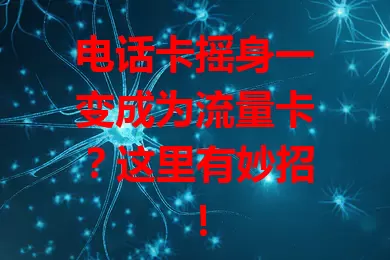 电话卡摇身一变成为流量卡？这里有妙招！