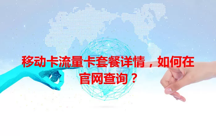 移动卡流量卡套餐详情，如何在官网查询？