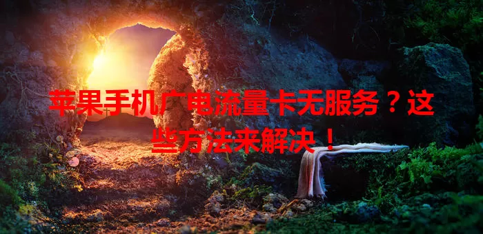苹果手机广电流量卡无服务？这些方法来解决！