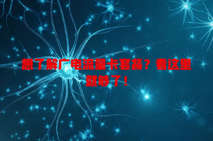 想了解广电流量卡套餐？看这里就够了！