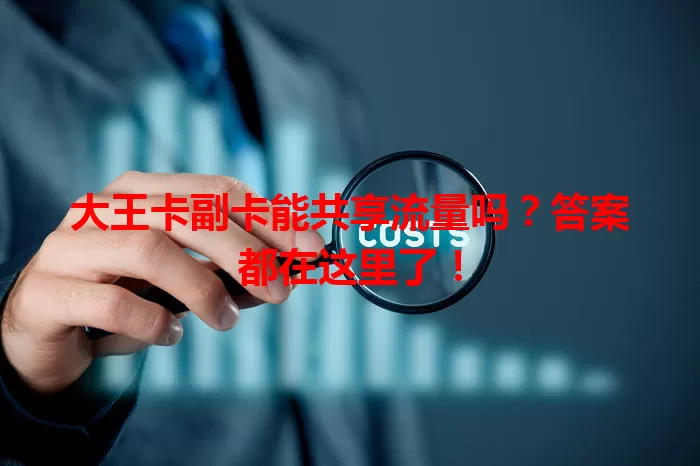 大王卡副卡能共享流量吗？答案都在这里了！