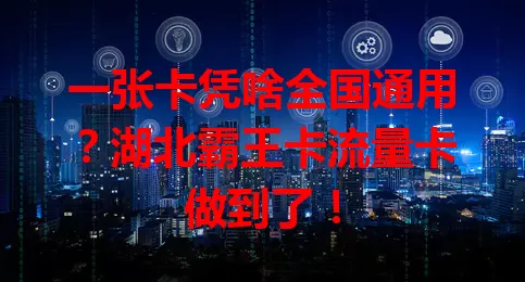 一张卡凭啥全国通用？湖北霸王卡流量卡做到了！