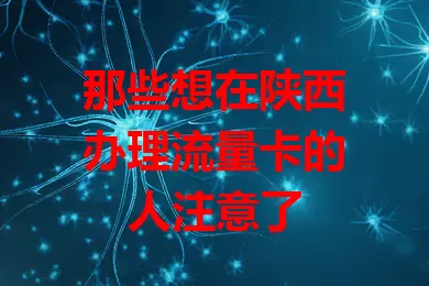那些想在陕西办理流量卡的人注意了