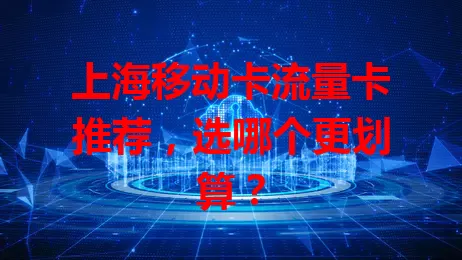 上海移动卡流量卡推荐，选哪个更划算？