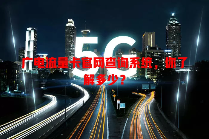 广电流量卡官网查询系统，你了解多少？