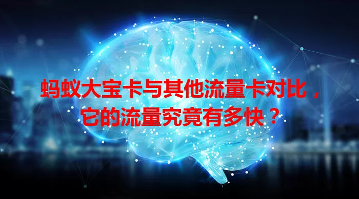 蚂蚁大宝卡与其他流量卡对比，它的流量究竟有多快？