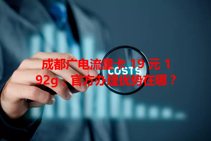 成都广电流量卡 19 元 192g，官方办理优势在哪？