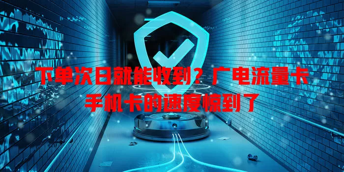 下单次日就能收到？广电流量卡手机卡的速度惊到了