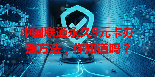 中国联通永久9元卡办理方法，你知道吗？