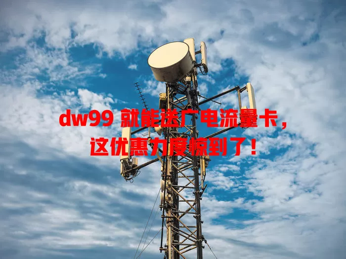 dw99 就能送广电流量卡，这优惠力度惊到了！