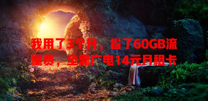 我用了3个月，省了60GB流量费，全靠广电14元月租卡