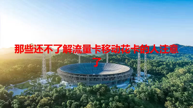 那些还不了解流量卡移动花卡的人注意了