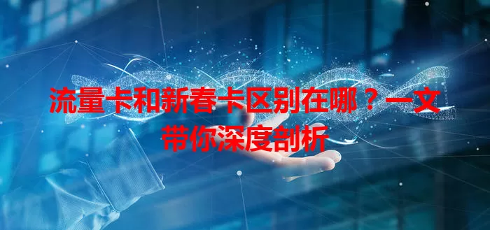 流量卡和新春卡区别在哪？一文带你深度剖析