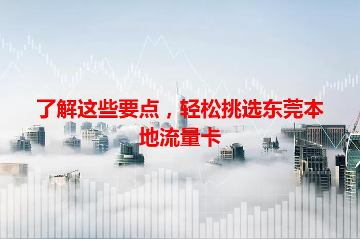 了解这些要点，轻松挑选东莞本地流量卡