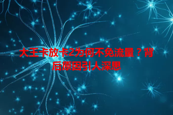 大王卡放卡2为何不免流量？背后原因引人深思