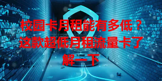 校园卡月租能有多低？这款超低月租流量卡了解一下