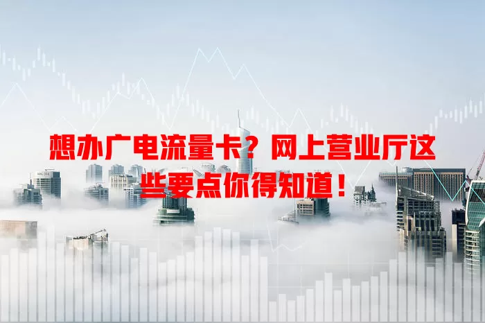 想办广电流量卡？网上营业厅这些要点你得知道！