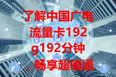 了解中国广电流量卡192g192分钟，畅享超值通信体验