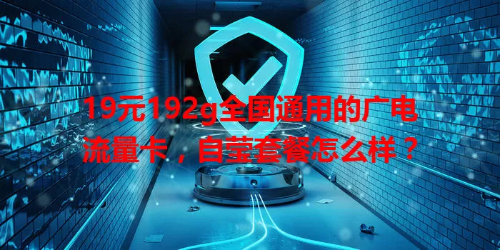 19元192g全国通用的广电流量卡，自莹套餐怎么样？