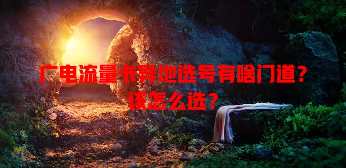 广电流量卡异地选号有啥门道？该怎么选？