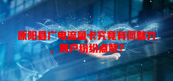 原阳县广电流量卡究竟有何魅力，用户纷纷点赞？