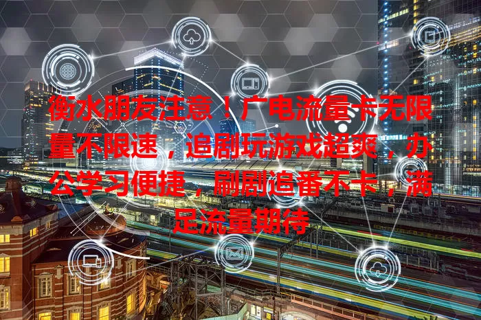 衡水朋友注意！广电流量卡无限量不限速，追剧玩游戏超爽，办公学习便捷，刷剧追番不卡，满足流量期待