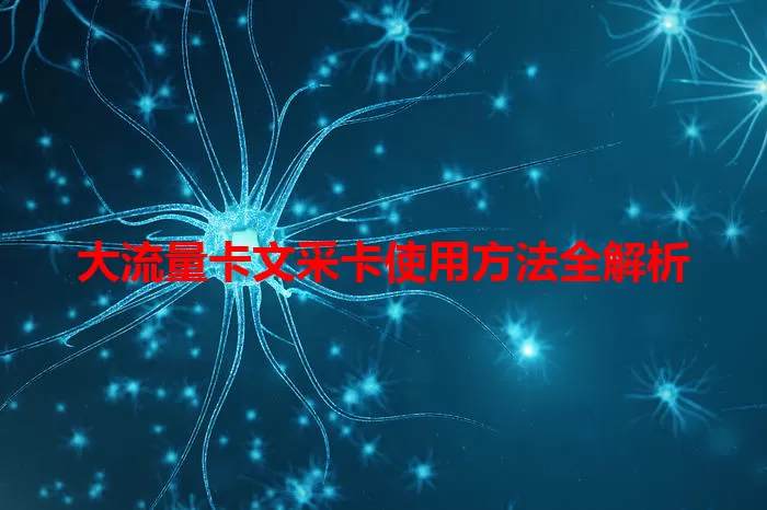 大流量卡文采卡使用方法全解析