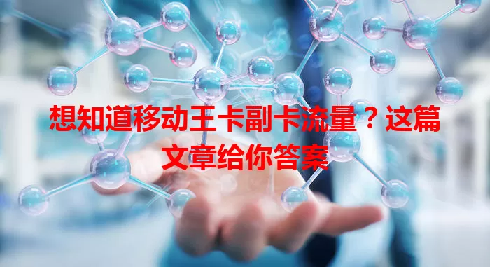 想知道移动王卡副卡流量？这篇文章给你答案