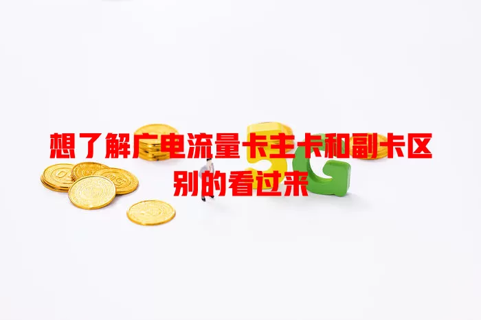 想了解广电流量卡主卡和副卡区别的看过来