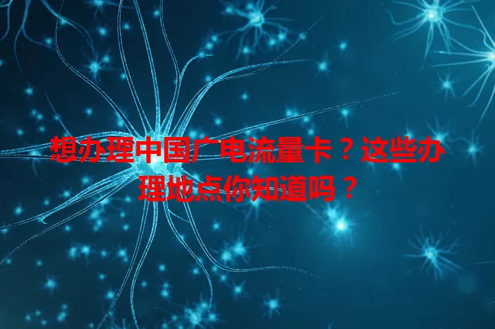 想办理中国广电流量卡？这些办理地点你知道吗？