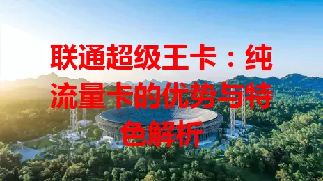 联通超级王卡：纯流量卡的优势与特色解析