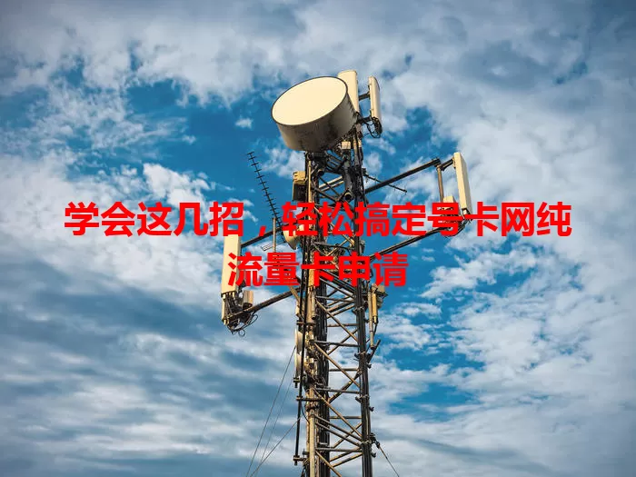 学会这几招，轻松搞定号卡网纯流量卡申请